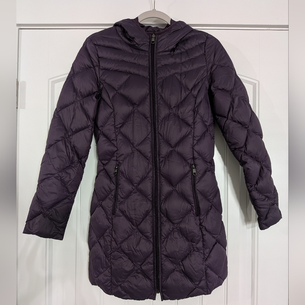 Steve Madden Hooded Down Filled Mid Length Puffer Jacket